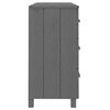 vidaXL Buffet HAMAR Gris foncé 113x40x80 cm Bois massif de pin