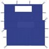 vidaXL Parois lat&eacute;rales de belv&eacute;d&egrave;re avec fen&ecirc;tres 2 pcs Bleu