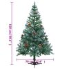 vidaXL Arbre de Noël givré pré-éclairé et pommes de pin 150 cm