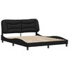 vidaXL Cadre de lit sans matelas Hvar noir 152x203 cm similicuir