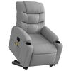 vidaXL Fauteuil inclinable de massage gris clair tissu