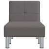 vidaXL Chaise longue gris similicuir