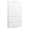 vidaXL Armoire de bureau Blanc 90x40x180 cm Acier