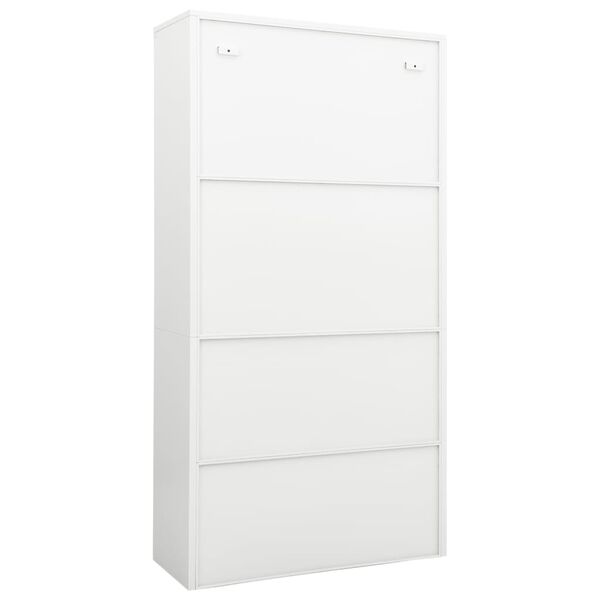 vidaXL Armoire de bureau Blanc 90x40x180 cm Acier