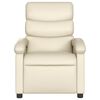 vidaXL Fauteuil inclinable Crème Similicuir