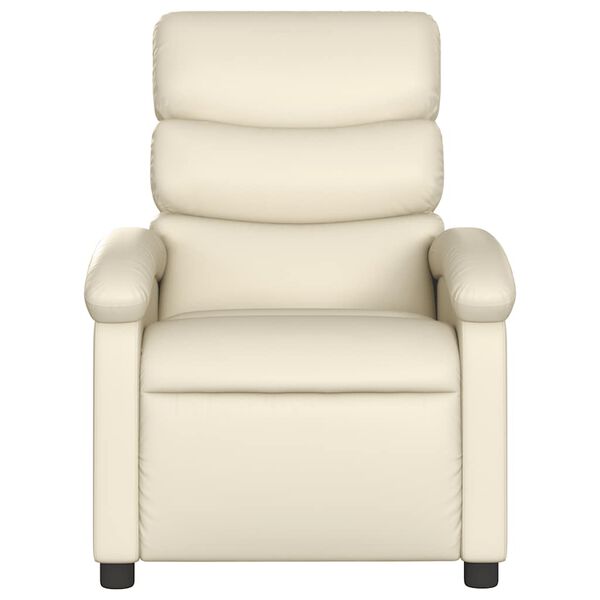 vidaXL Fauteuil inclinable Crème Similicuir