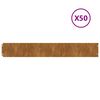 vidaXL Bordures de pelouse 50 pcs 15x103 cm acier corten flexible
