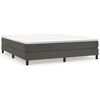 vidaXL Sommier &agrave; ressorts de lit gris fonc&eacute; 193x203 cm velours