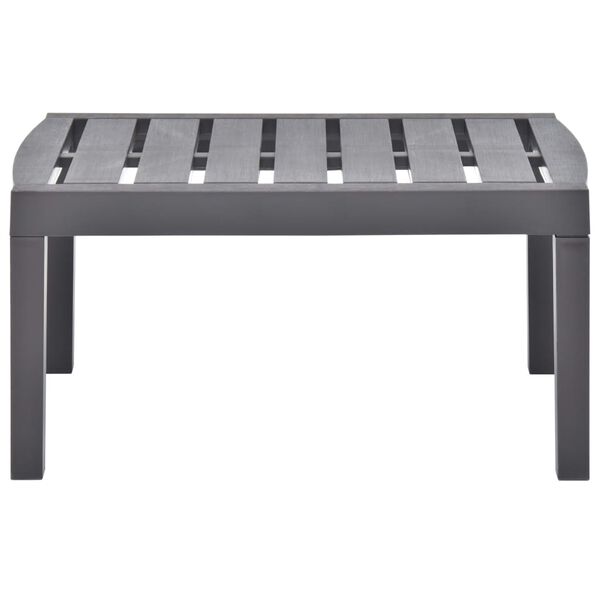 vidaXL Table de jardin Moka 78x55x38 cm Plastique
