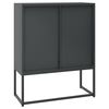 vidaXL Buffet haut Anthracite 80x35x100 cm Acier