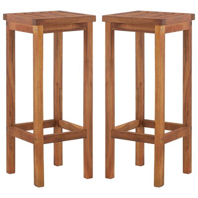 vidaXL Tabourets de bar lot de 2 bois d'acacia massif