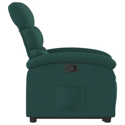 vidaXL Fauteuil inclinable vert foncé tissu