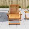 vidaXL Chaise de terrasse avec repose-pied Bois d'acacia solide