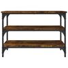 vidaXL Banc à chaussures chêne fumé 70x38,5x49 cm bois d'ingénierie