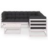 vidaXL Salon de jardin 6 pcs avec coussins Bois de pin massif
