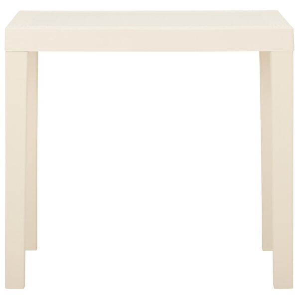 vidaXL Table de jardin Blanc 79x65x72 cm Plastique
