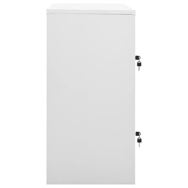 vidaXL Armoire &agrave; casiers Gris clair 90x45x92,5 cm Acier