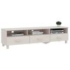 vidaXL Meuble TV HAMAR Blanc 158x40x40 cm Bois massif de pin