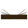 vidaXL Chaise longue de jardin table &agrave; th&eacute; 3 pcs R&eacute;sine tress&eacute;e Marron