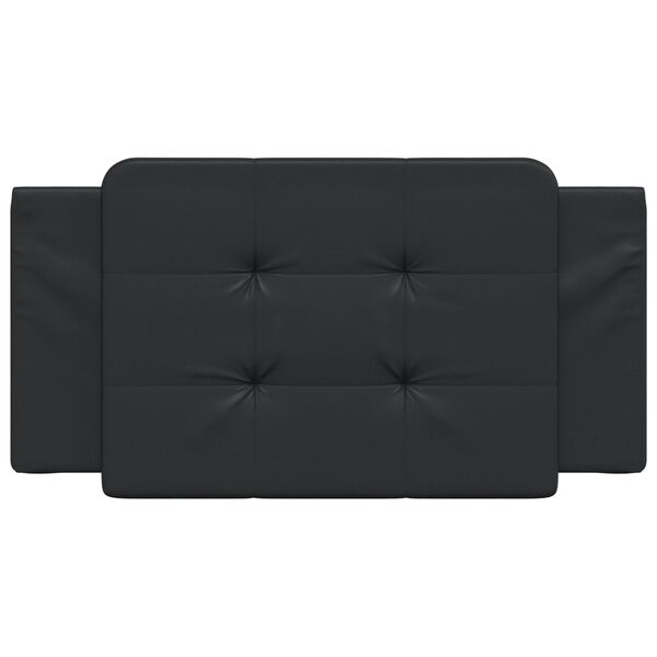 vidaXL Coussin de tête de lit Zadar noir 100 cm similicuir