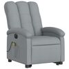 vidaXL Fauteuil inclinable de massage &eacute;lectrique gris clair tissu