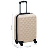 vidaXL Valise rigide Doré ABS