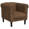 vidaXL Fauteuil marron similicuir daim
