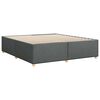 vidaXL Cadre de lit sans matelas gris foncé tissu