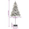 vidaXL Sapin de No&euml;l artificiel 150 LED&boules&neige floqu&eacute;e 150 cm