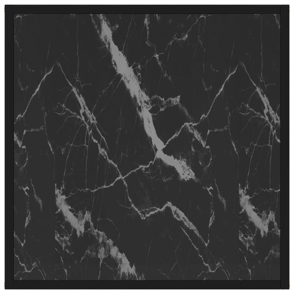 vidaXL Table basse Noir 60x60x35 cm Verre trempé