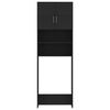 vidaXL Meuble de machine &agrave; laver Noir 64x25,5x190 cm Bois d'ing&eacute;nierie