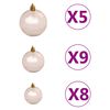 vidaXL Arbre de No&euml;l artificiel pr&eacute;-&eacute;clair&eacute; et boules blanc 150 cm