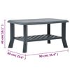 vidaXL Table basse Vert 90x60x46 cm Plastique