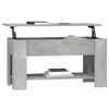 vidaXL Table basse gris b&eacute;ton 101x49x52 cm bois d'ing&eacute;nierie