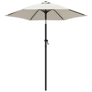 vidaXL Parasol Blanc sable 200x224 cm Aluminium