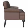 vidaXL Banc Chesterfield Marron 119.5 x 64.5 x 75 cm Cuir synth&eacute;tique