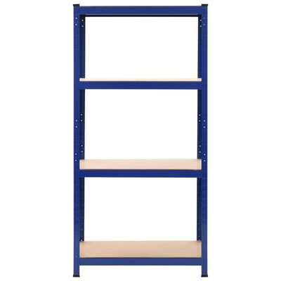 vidaXL Étagères de rangement 2 pcs Bleu 80x40x160 cm Acier et MDF