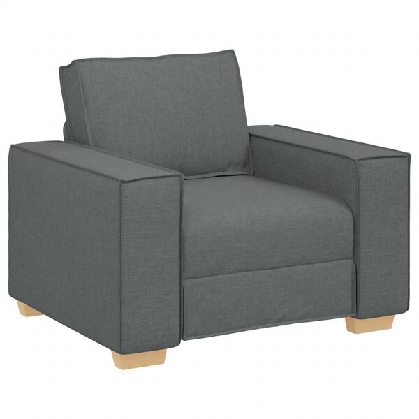 vidaXL Canapé Fauteuil Gris Foncé 60 cm Tissu