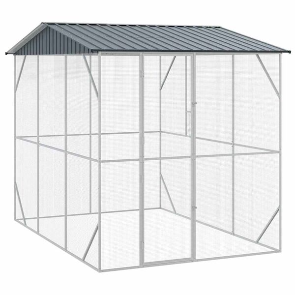 vidaXL Cage pour oiseaux Anthracite 227 x 310 x 247 cm Acier galvanisé