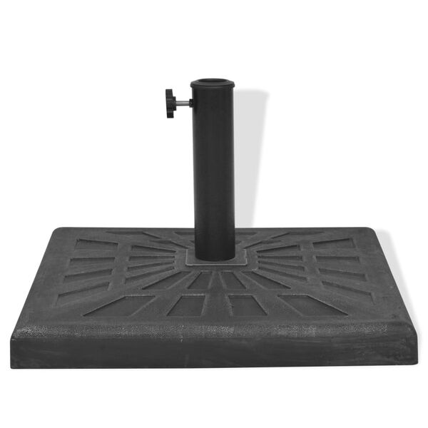 vidaXL Base carr&eacute;e de parasol R&eacute;sine Noir 12 kg