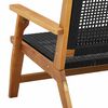 vidaXL Mobilier de jardin Noir 122 x 78 x 73cm Bois d'acacia massif