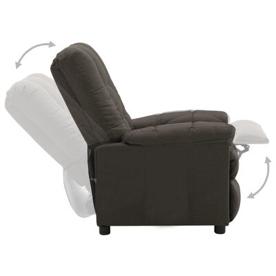 vidaXL Fauteuil inclinable électrique taupe tissu