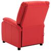 vidaXL Fauteuil de massage &eacute;lectrique rouge similicuir