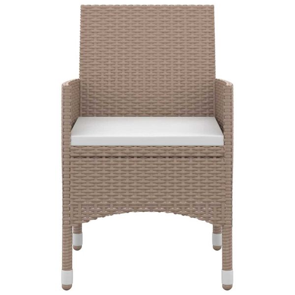 vidaXL Ensemble &agrave; manger de jardin coussins 9 pcs R&eacute;sine tress&eacute;e Verre