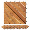 vidaXL Tuiles de terrasse 20 pcs Marron 30x30 cm Bois massif d'acacia