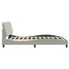 vidaXL Cadre de lit sans matelas gris clair 152x203 cm velours