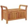 vidaXL Banc de rangement de jardin avec coussin 91 cm Bois d'acacia