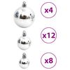 vidaXL Boules de No&euml;l 100 pcs bleu et argent&eacute; 3 / 4 / 6 cm