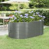 vidaXL Lit sur&eacute;lev&eacute; de jardin Acier galvanis&eacute; 175x100x68cm gris