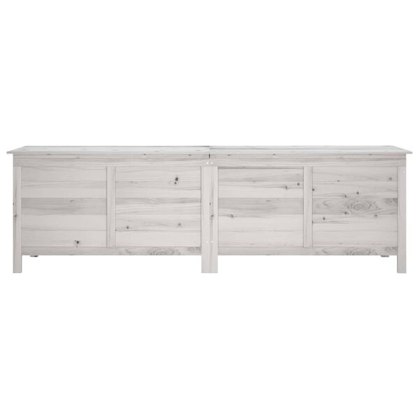 vidaXL Bo&icirc;te de rangement de jardin blanc bois massif de sapin